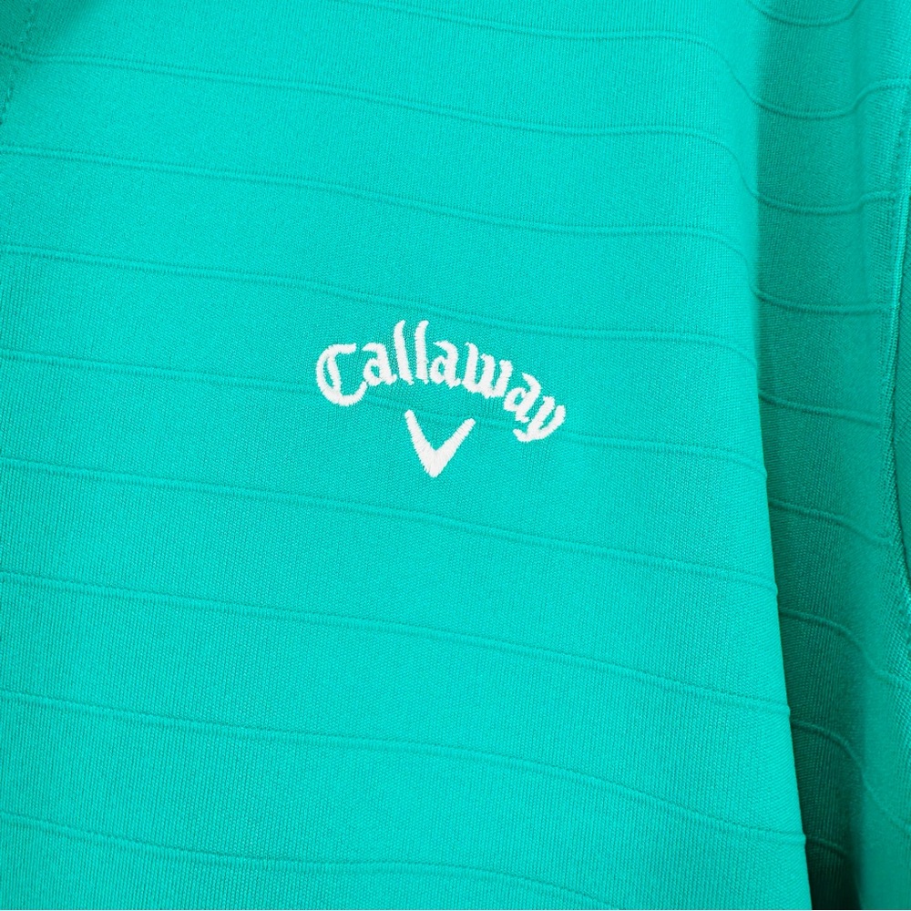 Mens Calloway Opti Dri Teal Blue Short Sleeve Golf Polo Shirt M - Picture 6 of 6